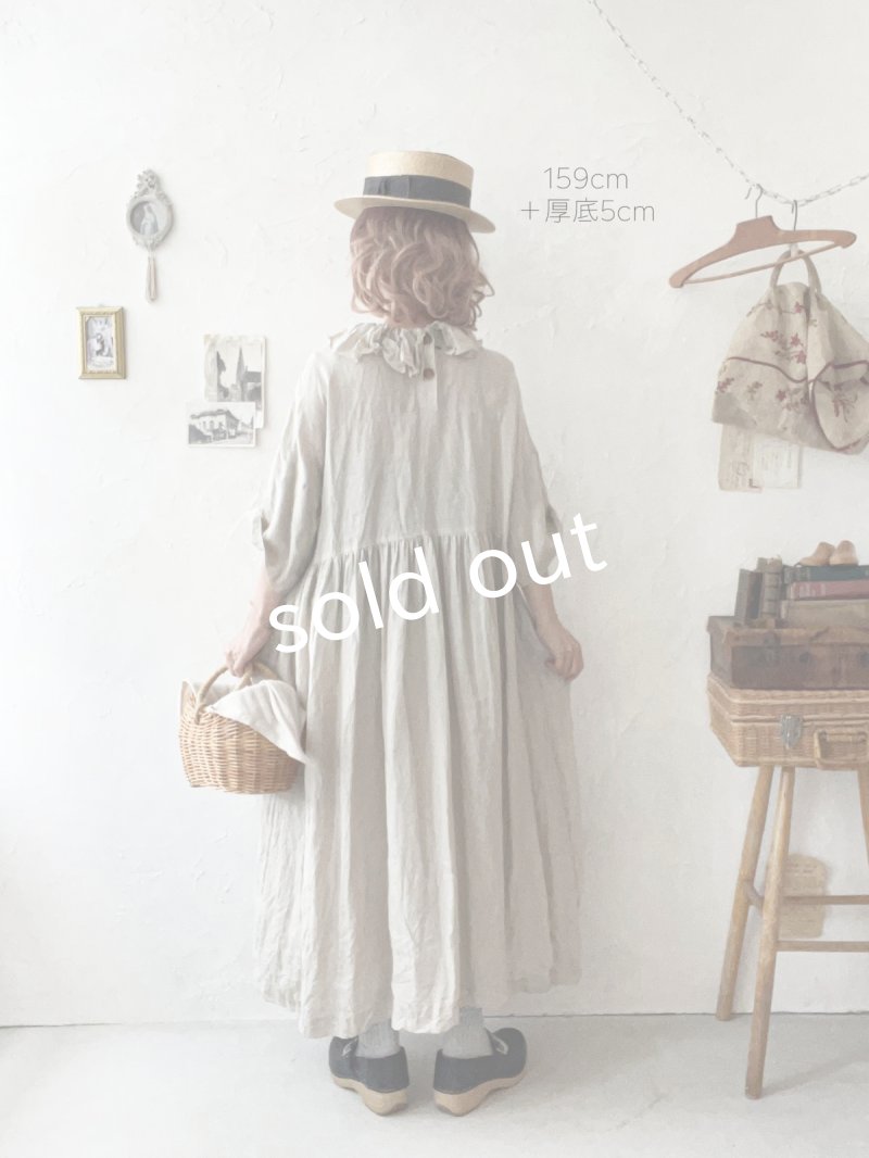 画像16: MARCHE' DE SOEUR／フローフリルワンピース・生成り (16)