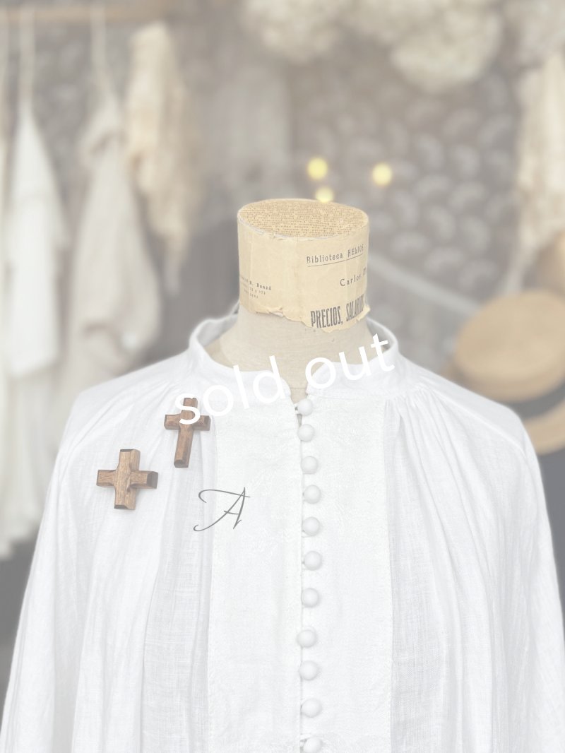 画像4: MARCHE' DE SOEUR／木の十字架ブローチset (4)