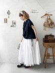 画像12: MARCHE' DE SOEUR／フローフリルのフレンチ袖ブラウス・ダークネイビー (12)
