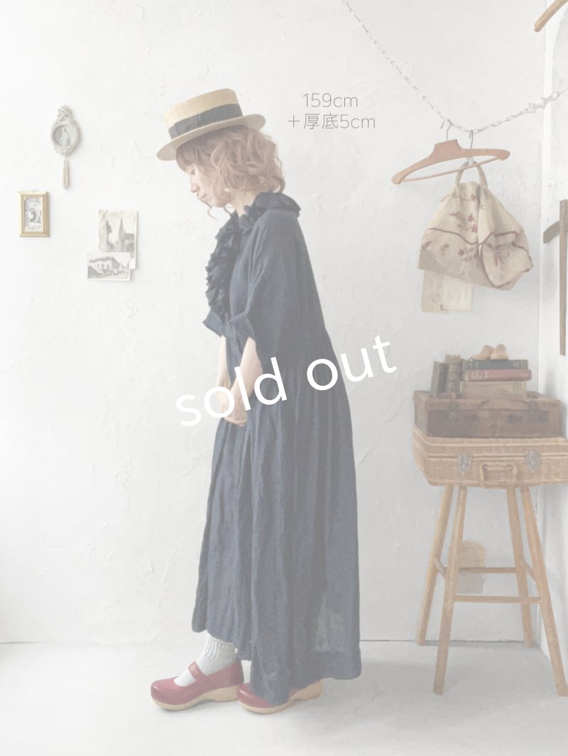 画像13: MARCHE' DE SOEUR／フローフリルワンピース・ダークネイビー (13)