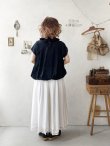 画像13: MARCHE' DE SOEUR／フローフリルのフレンチ袖ブラウス・ダークネイビー (13)