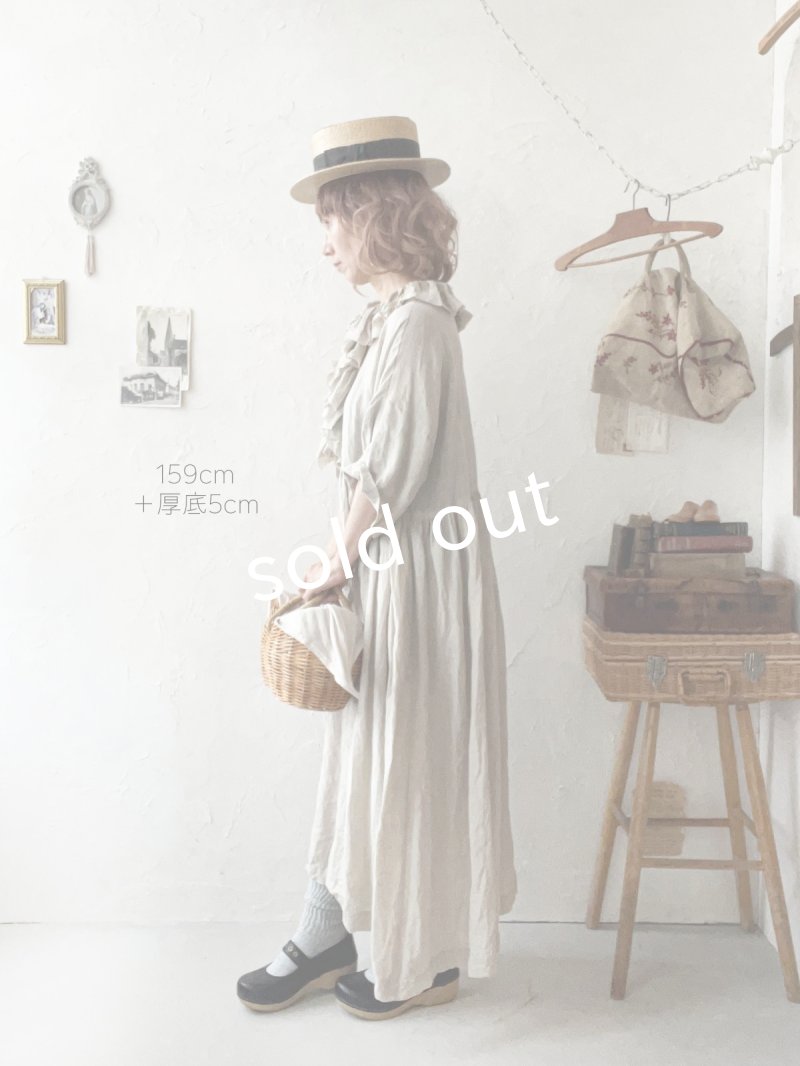 画像15: MARCHE' DE SOEUR／フローフリルワンピース・生成り (15)