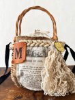 画像2: MARCHE' DE SOEUR／ヴィンテージタグ付 かごポシェット・A (2)