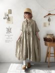 画像2: MARCHE' DE SOEUR／革タグストール付きスキッパーワンピース・オリーブドラブ (2)