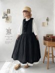 画像3: 【予約販売】MARCHE' DE SOEUR／フローフリルエプロンワンピース・黒 (3)