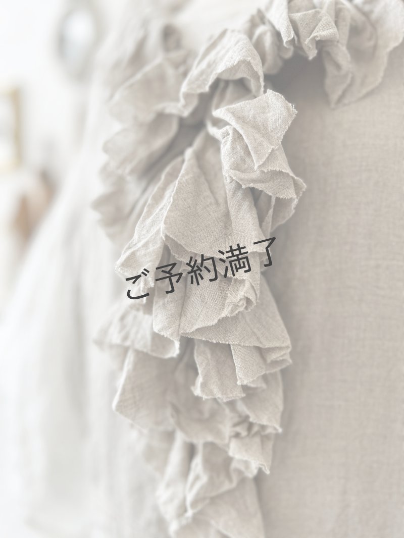 画像9: 【予約販売】MARCHE' DE SOEUR／フローフリルエプロンワンピース・生成り (9)