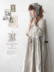 画像21: MARCHE' DE SOEUR／革タグストール付きスキッパーワンピース・フラックス (21)