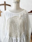 画像4: shizuka's/アンティークレースのホワイトリネンワンピース (4)