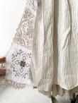 画像8: shizuka's/アンティークレースのストライプリネンワンピース (8)