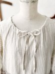 画像10: shizuka's/アンティークレースのストライプリネンワンピース (10)
