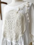 画像3: shizuka's/アンティークレースのホワイトリネンワンピース (3)