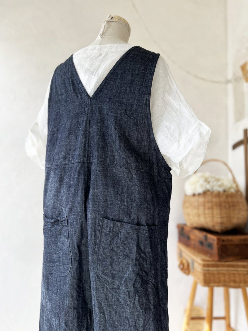 画像7: seasew.／109 デニムオーバーオール・チャコール (7)