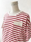 画像3: seasew.／402 ボックスポケットTシャツ・レッドボーダー (3)