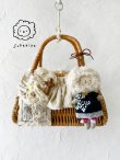 画像1: sukekiyo /ブーケ刺繍のスケキヨかごバッグ (1)