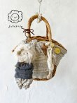 画像1: sukekiyo /ベージュチェックのスケキヨかごバッグ (1)