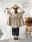 画像1: MARCHE' DE SOEUR／大きなラッフル襟のチュニック・ベージュローズ×生成り (1)