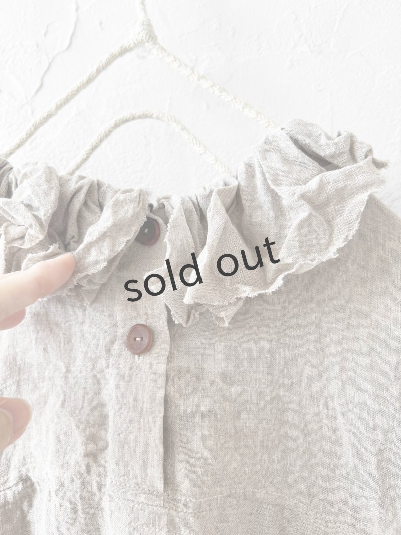 画像8: MARCHE' DE SOEUR／フローフリルの半袖ブラウス・生成り (8)