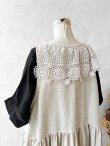 画像9: shizuka's/アンティークレースのロング丈ノースリワンピース・ナチュラル (9)