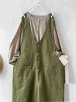 画像2: seasew.／111 オーバーオール・オリーブ (2)