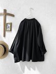 画像4: seasew.／303 オーガニックコットンスキッパーブラウス ・ブラック (4)