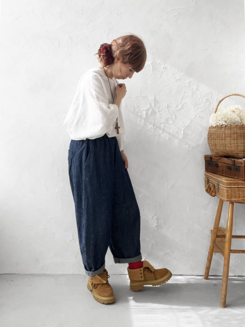 画像8: seasew.／506 ライトデニムコクーンパンツ・インディゴ (8)