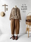 画像1: MARCHE' DE SOEUR／フローフリルの長袖プルオーバー・メープルチェック (1)