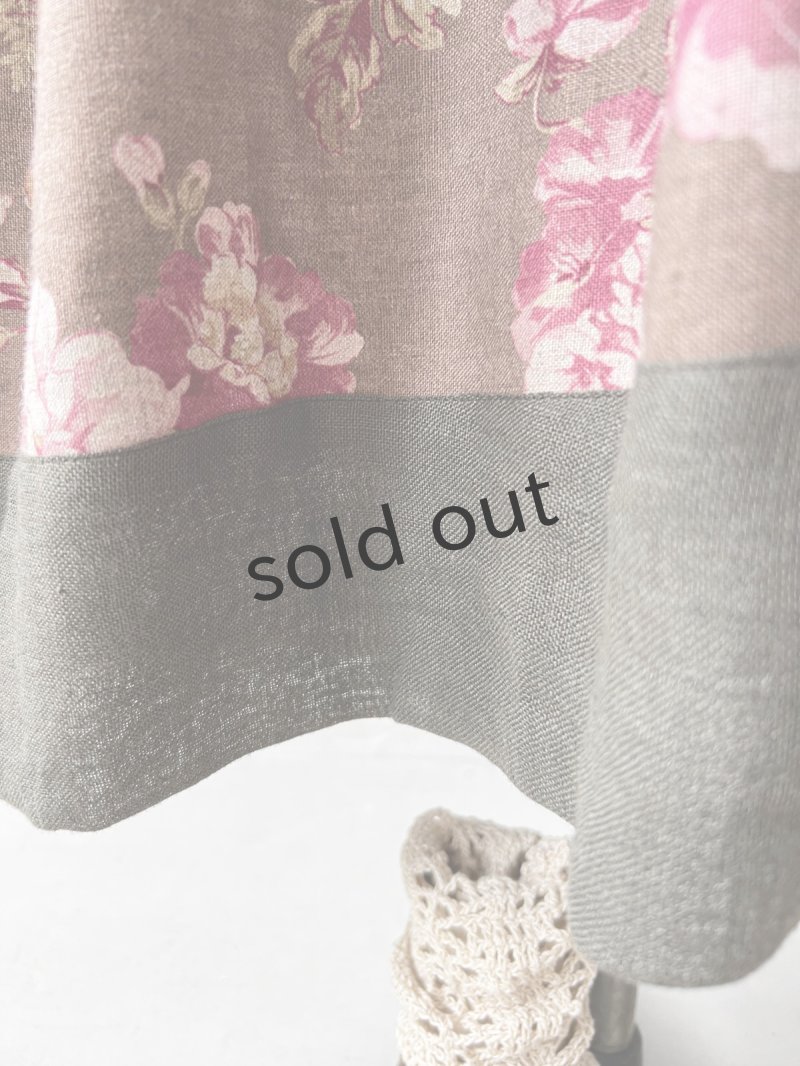 画像7: MARCHE' DE SOEUR／スキッパーギャザーワンピース・ブラウンローズ (7)