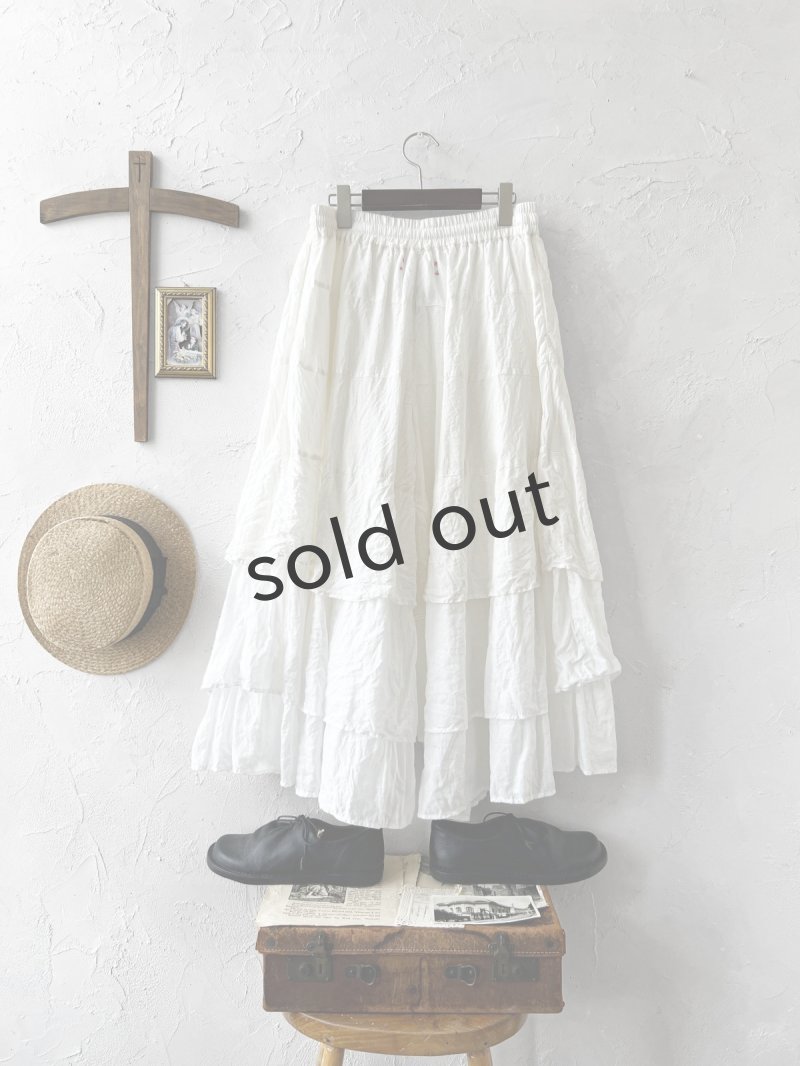 画像4: HALLELUJAH／9,Pantelon Etagee ティアードパンツ・off-white (4)