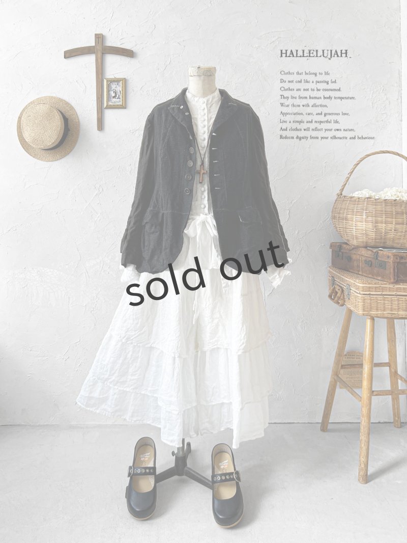 画像8: HALLELUJAH／9,Pantelon Etagee ティアードパンツ・off-white (8)