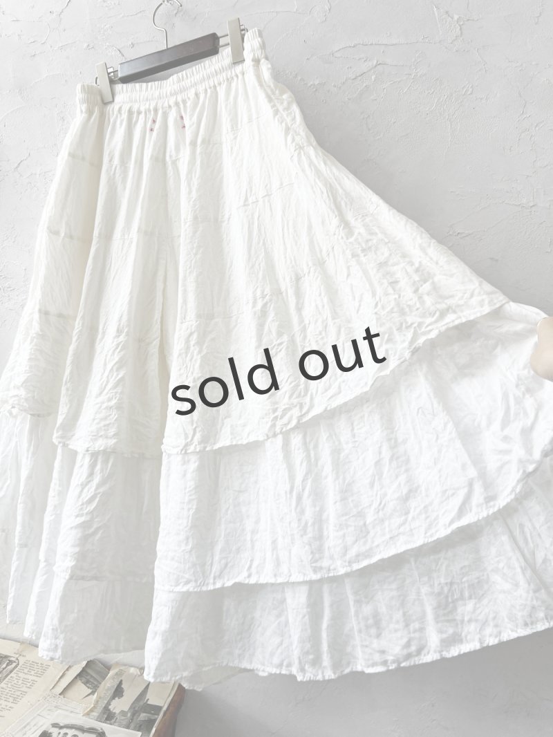 画像6: HALLELUJAH／9,Pantelon Etagee ティアードパンツ・off-white (6)