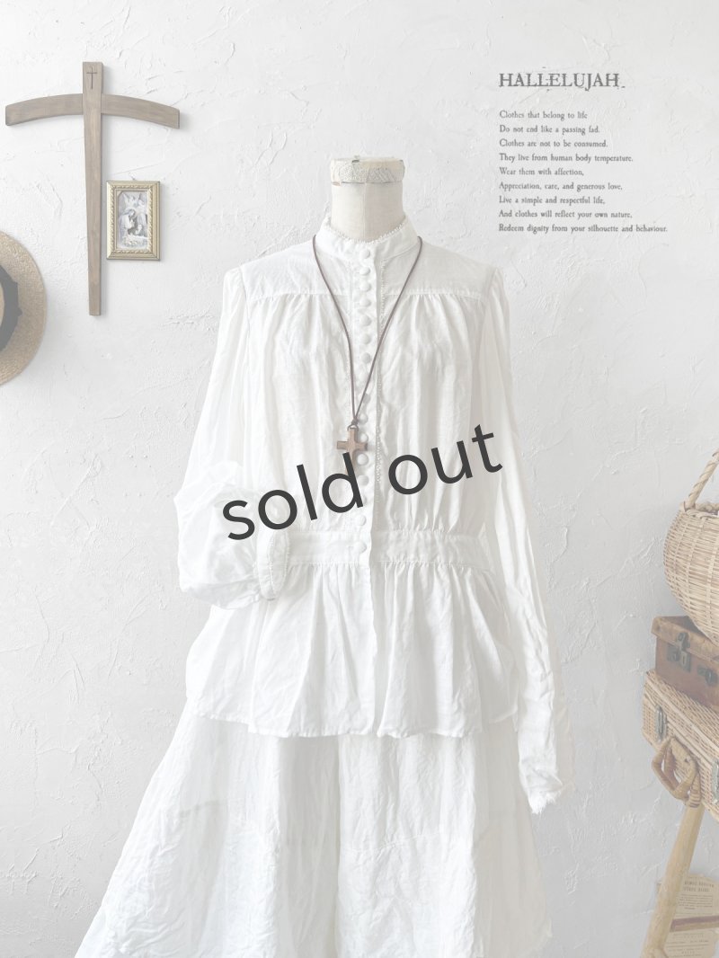 画像2: HALLELUJAH／11, Replique de Chemise victorienne ヴィクトリア朝シャツ・off-white (2)