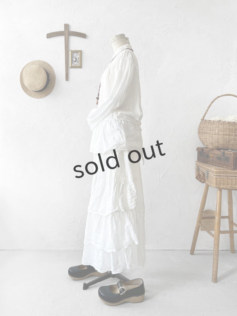 画像10: HALLELUJAH／9,Pantelon Etagee ティアードパンツ・off-white (10)