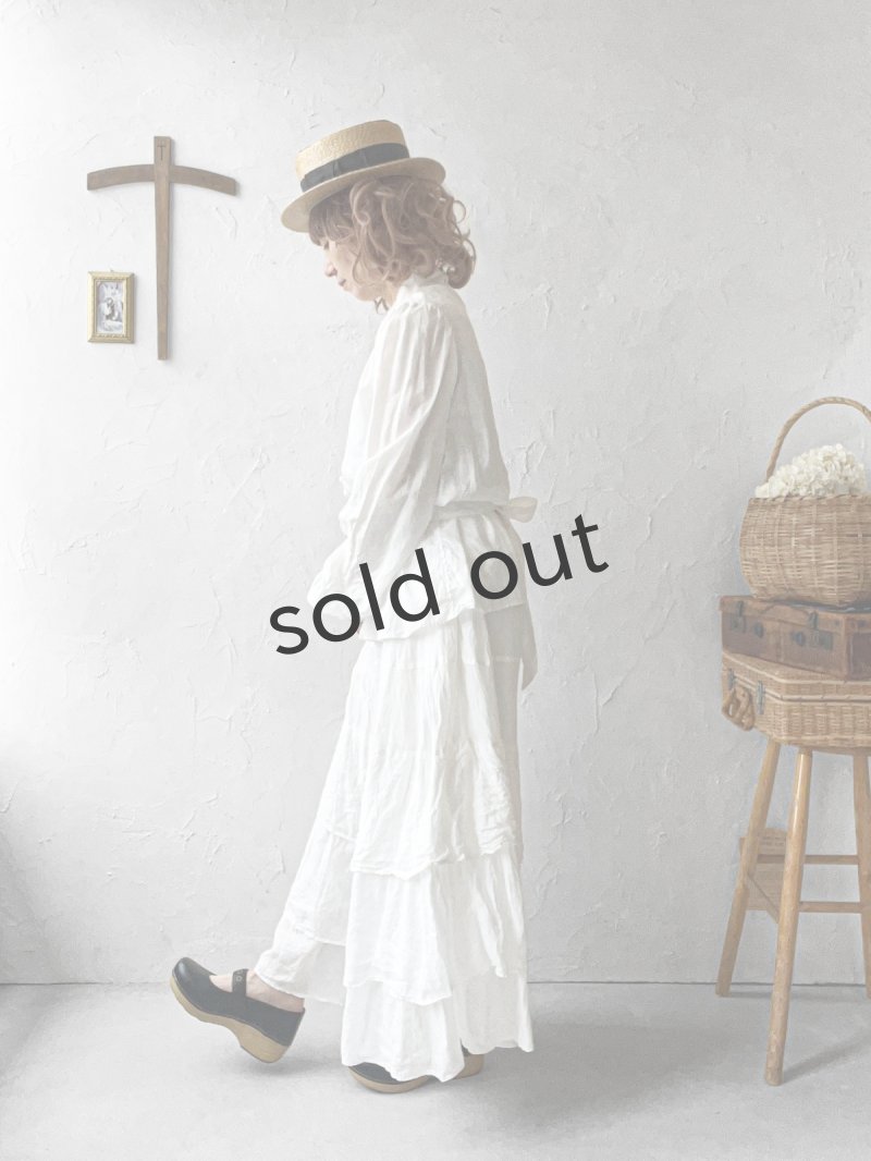 画像19: HALLELUJAH／9,Pantelon Etagee ティアードパンツ・off-white (19)