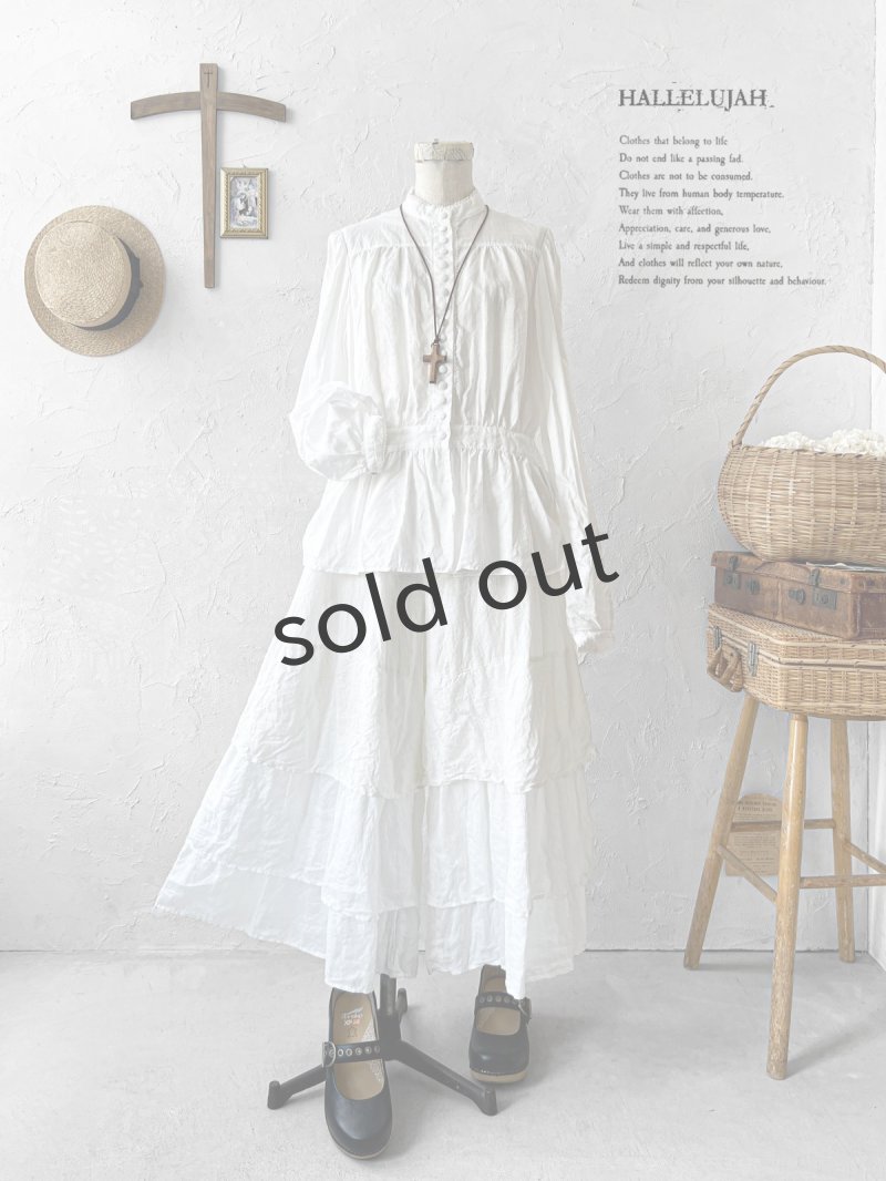 画像3: HALLELUJAH／11, Replique de Chemise victorienne ヴィクトリア朝シャツ・off-white (3)