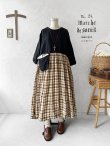 画像1: MARCHE' DE SOEUR／ギャザーポケットワンピース・黒×メープルチェック (1)