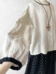 画像8: le ciel de demain／リネンパイピングブラウス・生成り (8)