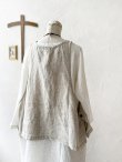 画像7: a+koloni／リネンサイドボタンベスト・ナチュラル (7)