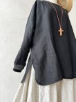 画像5: a+koloni／リネンプルオーバー・ブラック (5)