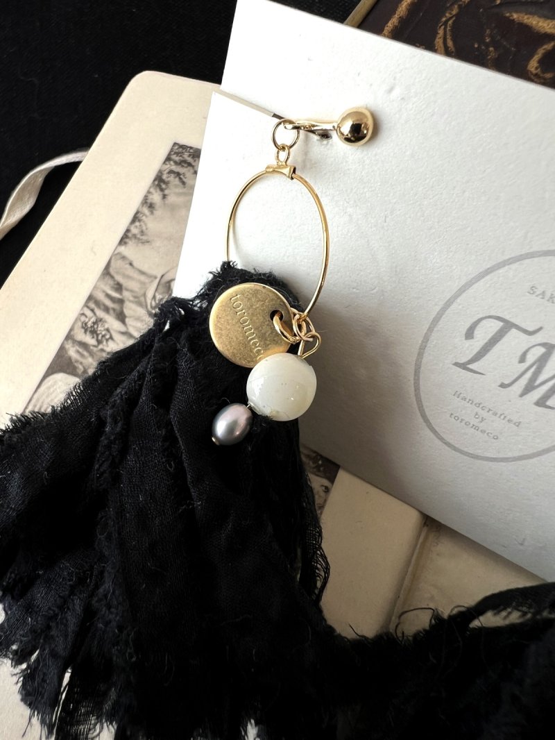 画像3: toromeco／YOIN ピアス・black (3)