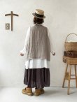 画像14: a+koloni／リネンWガーゼベスト・ブラック (14)
