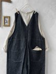 画像9: seasew.／1112109 しっかりデニムオーバーオール・チャコール (9)