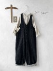 画像1: seasew.／1112109 しっかりデニムオーバーオール・チャコール (1)