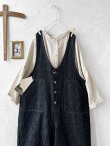 画像2: seasew.／1112109 しっかりデニムオーバーオール・チャコール (2)