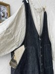 画像4: seasew.／1112109 しっかりデニムオーバーオール・チャコール (4)