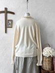 画像9: le ciel a tempsdoux/シルクブレンド衿フリルプルオーバー・カーキモカ (9)