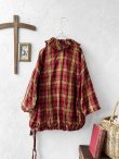 画像5: MARCHE' DE SOEUR／フローフリル７分袖バルーンプルオーバー・赤チェック (5)