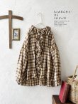 画像1: MARCHE' DE SOEUR／フローフリル長袖フレアプルオーバー・メープルチェック (1)