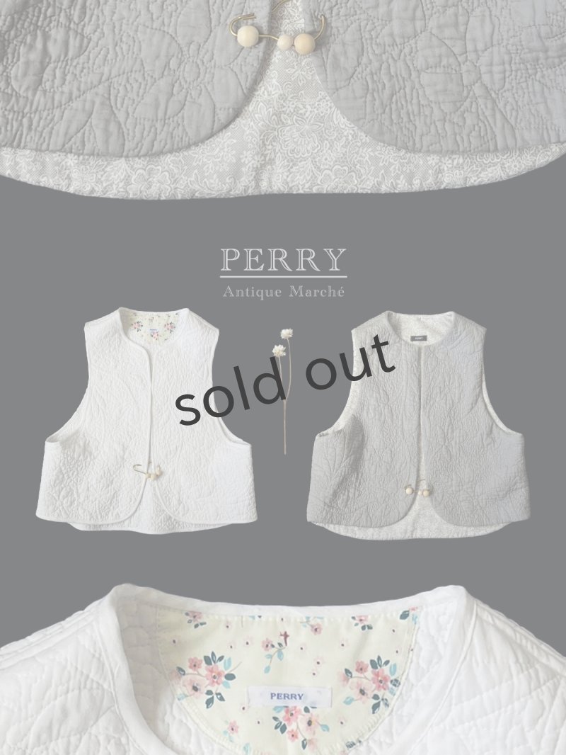 画像1: PERRY/ ヴィンテージキルトベスト・オフ (1)