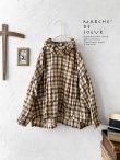 画像1: MARCHE' DE SOEUR／ラッフル襟のプルオーバー・メープルチェック (1)