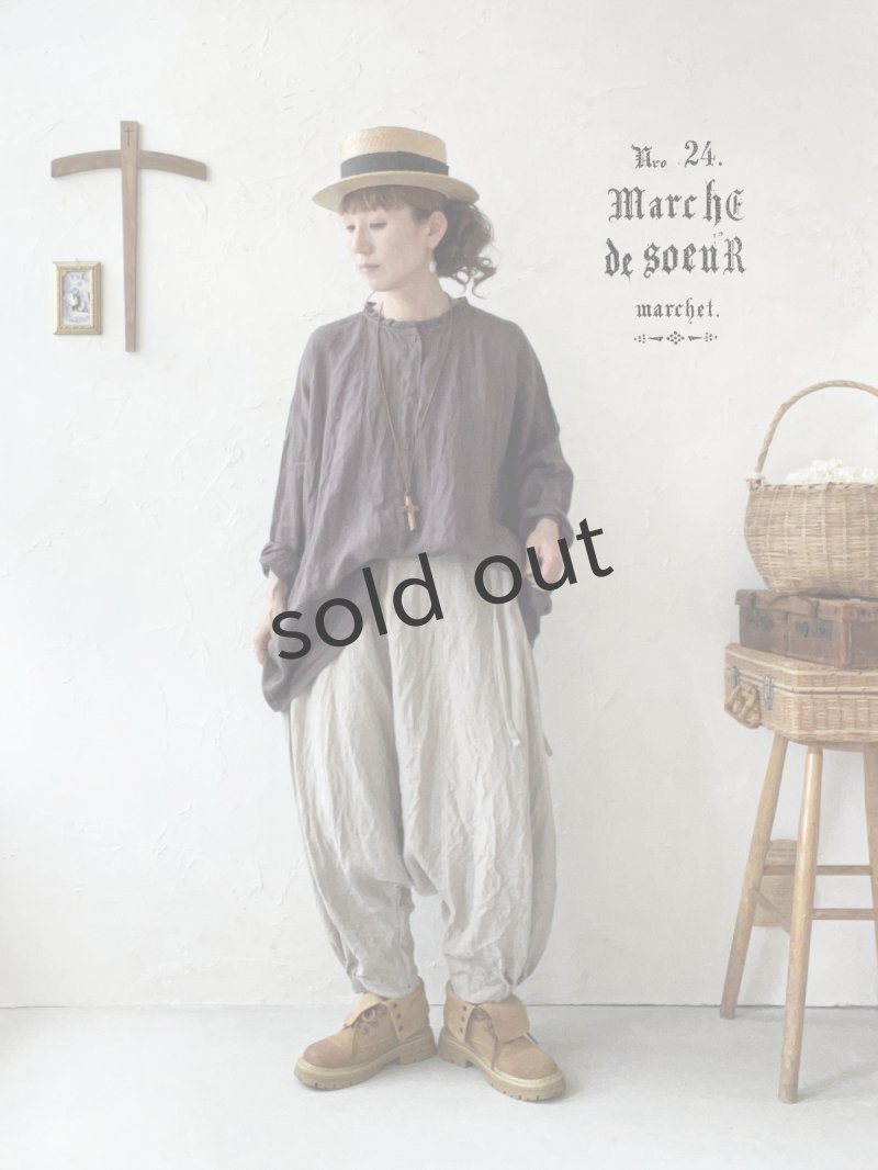 画像8: MARCHE' DE SOEUR／サルエルパンツ・生成り (8)